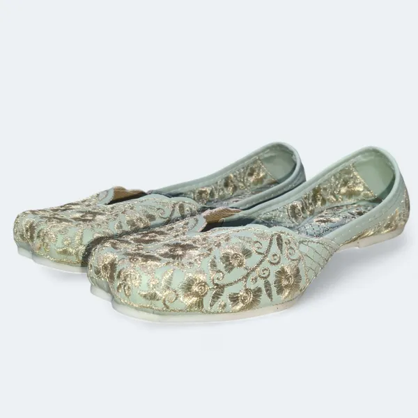 Sea_Blue_Premium_Pu_Embroidered_Bellies_For_Women_And_Girls