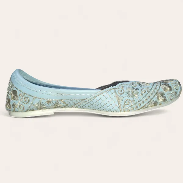 Blue_Premium_Pu_Embroidered_Bellies_For_Women_And_Girls