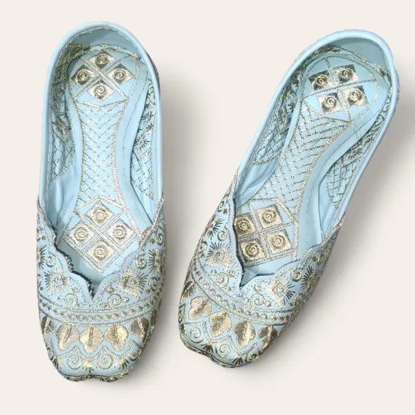 Blue_Premium_Pu_Embroidered_Bellies_For_Women_And_Girls
