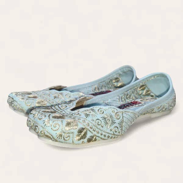 Blue_Premium_Pu_Embroidered_Bellies_For_Women_And_Girls