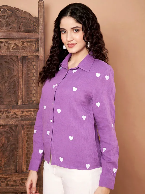 Purple_Cotton_Shirt_With_White_Heart_Embroidery