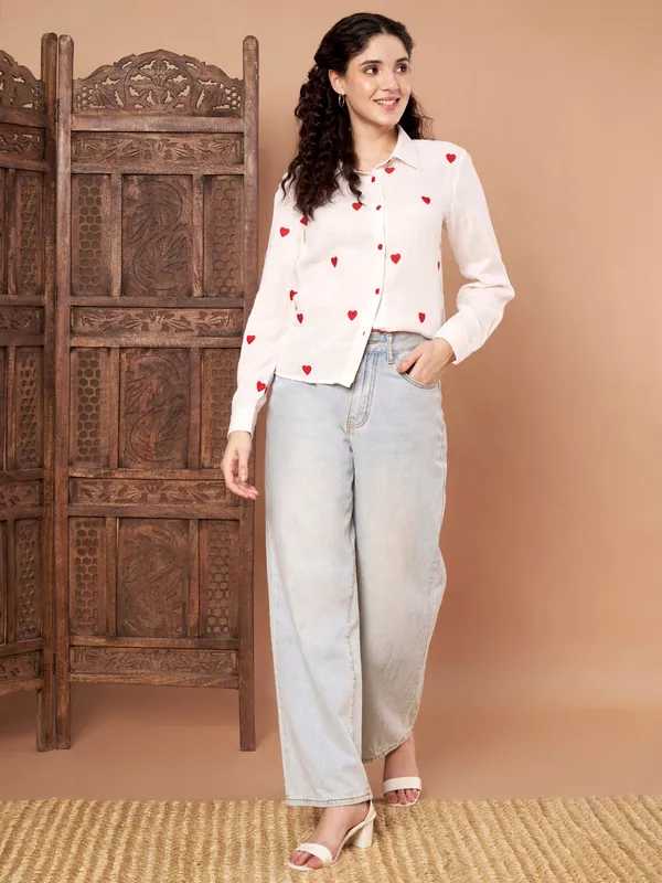 White_Cotton_Shirt_With_Red_Heart_Embroidery