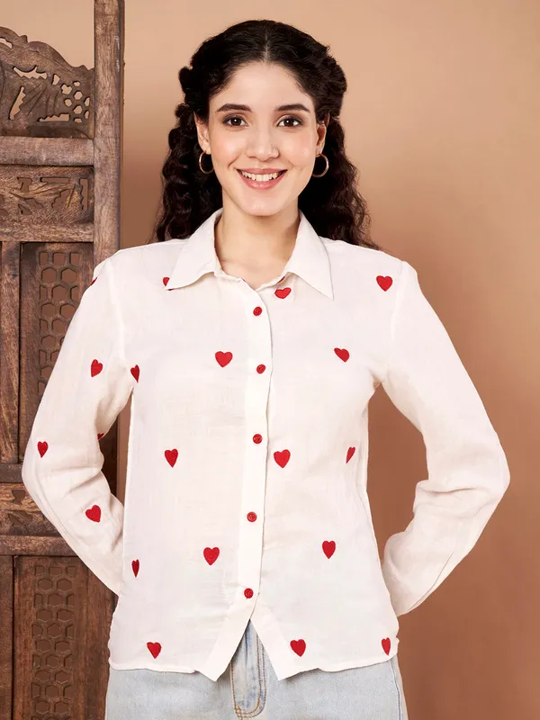 White_Cotton_Shirt_With_Red_Heart_Embroidery