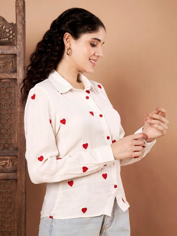 White_Cotton_Shirt_With_Red_Heart_Embroidery