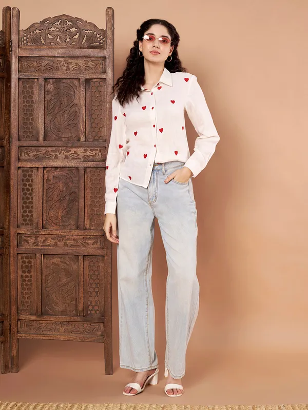 White_Cotton_Shirt_With_Red_Heart_Embroidery