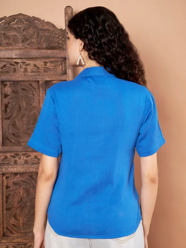 Blue_Cotton_Shirt_Top_With_Embroidered_Detail_For_Women