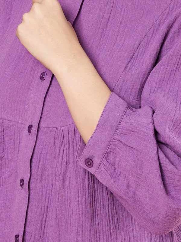 Purple_Cotton_Button_Down_Top_For_Women