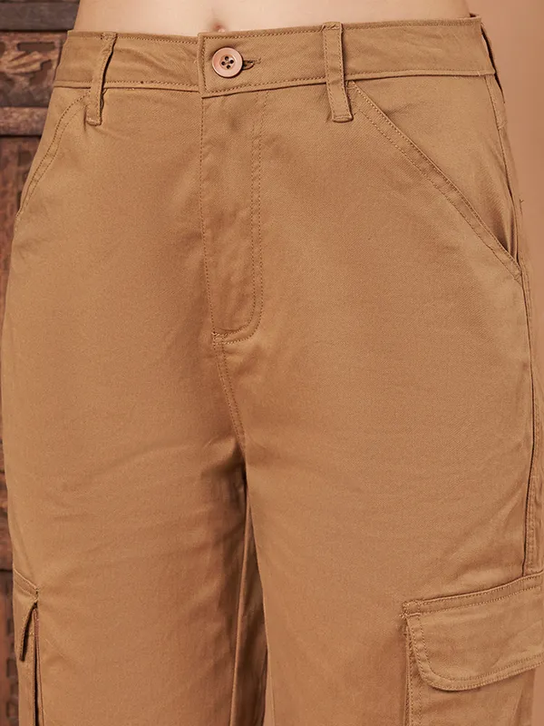 Brown_Cotton_Cargo_Pants_Straight_Fit_With_Utility_Pockets