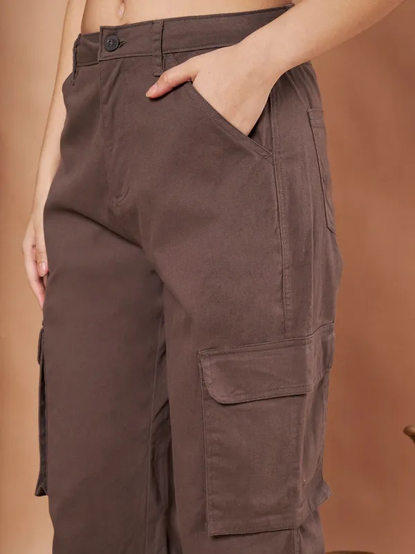 Charcoal_Grey_Cotton_Cargo_Pants_Straight_Fit_With_Utility_Pockets