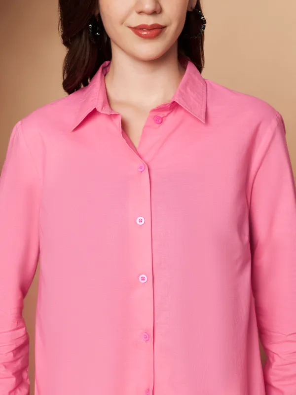 Pink_Cotton_Formal_Shirt_Classic_Long_Sleeve_Button_Down