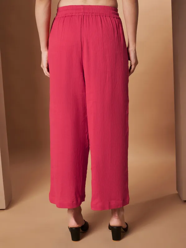 Women_Solid_Pink_Elastic_Waist_Wide_Leg_Palazzo_Pants