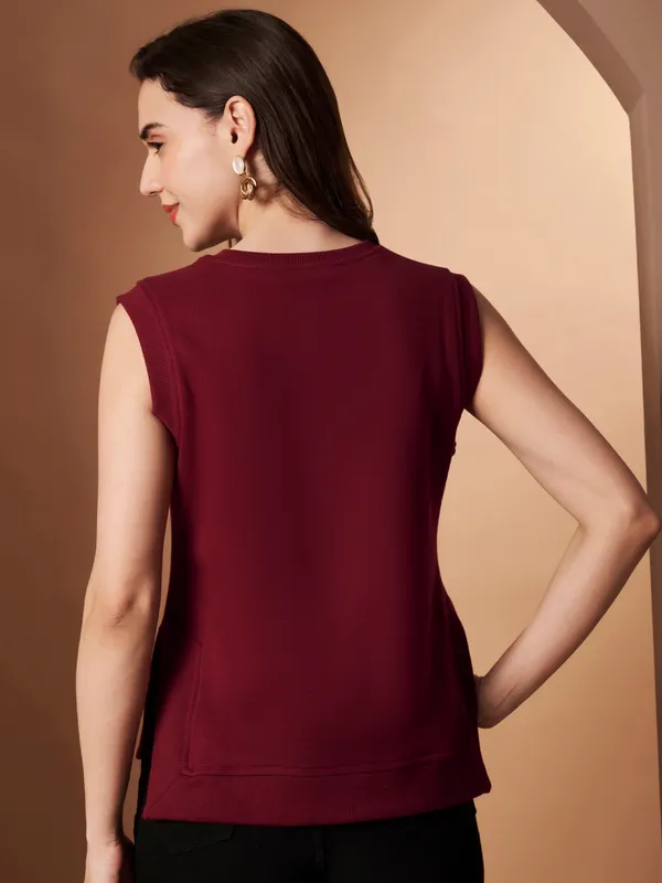 Women�s_100%_Cotton_Sleeveless_Solid_Winter_Top