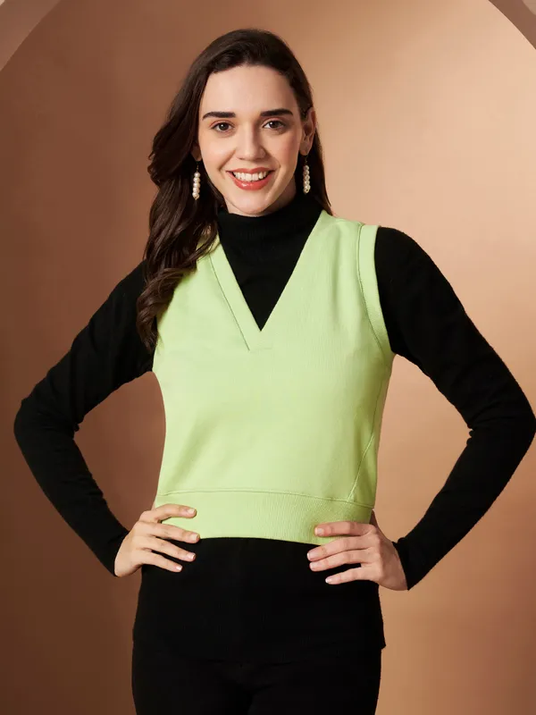 Women�s_100%_Cotton_V-Neck_Winter_Sweater_Vest