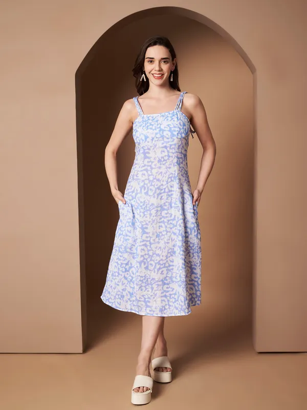 Women�s_Sleeveless_Printed_A-Line_Midi_Dress