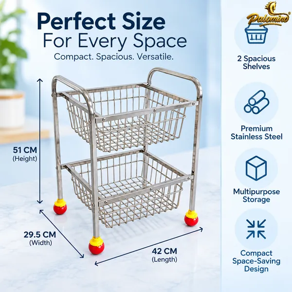 PALOMINO_2_Layer_Stainless_Steel_Kitchen_Trolley_Rack_|_Fruit_&_Veg_Stand_Stainless_Steel_Kitchen_Trolley