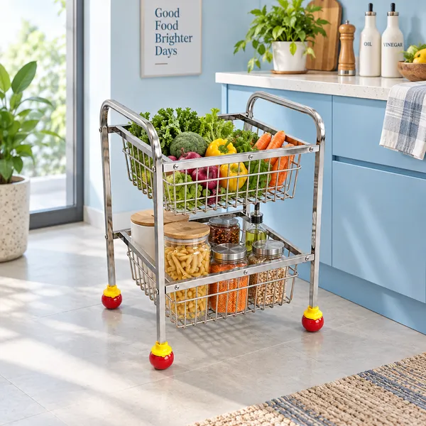 PALOMINO_2_Layer_Stainless_Steel_Kitchen_Trolley_Rack_|_Fruit_&_Veg_Stand_Stainless_Steel_Kitchen_Trolley