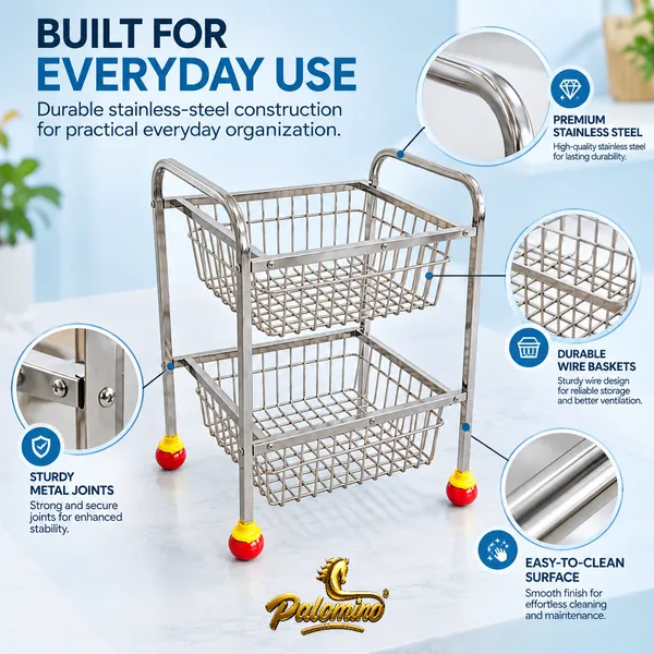 PALOMINO_2_Layer_Stainless_Steel_Kitchen_Trolley_Rack_|_Fruit_&_Veg_Stand_Stainless_Steel_Kitchen_Trolley
