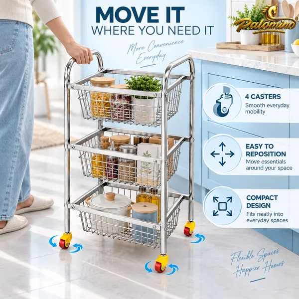 PALOMINO_3_Layer_Stainless_Steel_Kitchen_Trolley_Rack_|_Fruit_&_Veg_Stand_Stainless_Steel_Kitchen_Trolley
