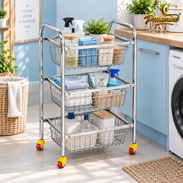 PALOMINO_3_Layer_Stainless_Steel_Kitchen_Trolley_Rack_|_Fruit_&_Veg_Stand_Stainless_Steel_Kitchen_Trolley