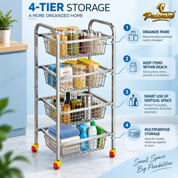 PALOMINO_4_Layer_Stainless_Steel_Kitchen_Trolley_Rack_|_Fruit_&_Veg_Stand_Stainless_Steel_Kitchen_Trolley