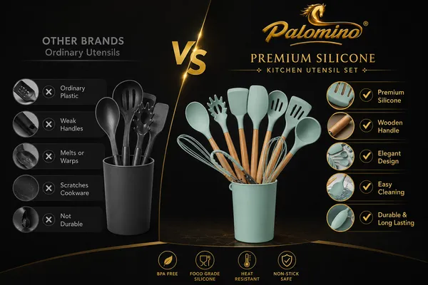 PALOMINO_Premium_Silicone_Kitchen_Utensil_Set_|_12-Piece_Food_Grade_Silicone_Cooking_Tools_with_Premium_Wooden_Handles_&_Holder_|_BPA_Free_|_Heat_Resistant_|_Non-Stick_Safe_|_Modern_Kitchen_Essentials