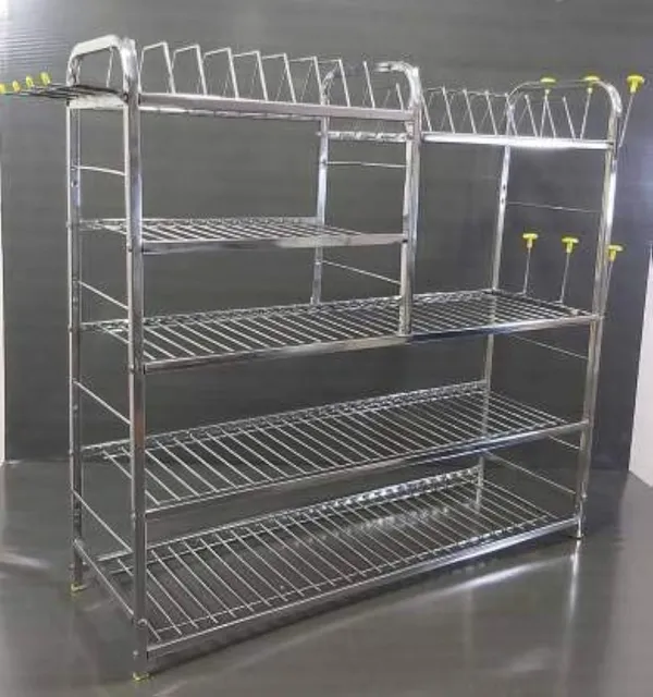 Wall_Mount_Kitchen_Utensils_Dish_Rack_|_Stainless_Steel_Utensil_Stand_with_Plate_&_Cutlery_Holder_(31_X_30_Inches)_|_Kitchen_Shelves_Organizer_|_Hanging