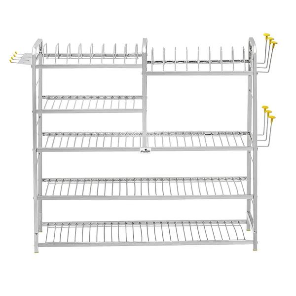 Wall_Mount_Kitchen_Utensils_Dish_Rack_|_Stainless_Steel_Utensil_Stand_with_Plate_&_Cutlery_Holder_(31_X_30_Inches)_|_Kitchen_Shelves_Organizer_|_Hanging