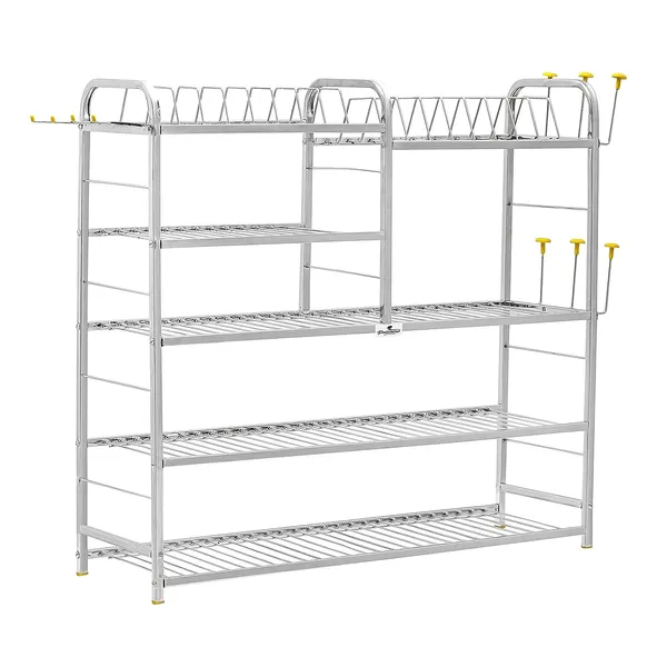 Wall_Mount_Kitchen_Utensils_Dish_Rack_|_Stainless_Steel_Utensil_Stand_with_Plate_&_Cutlery_Holder_(31_X_30_Inches)_|_Kitchen_Shelves_Organizer_|_Hanging