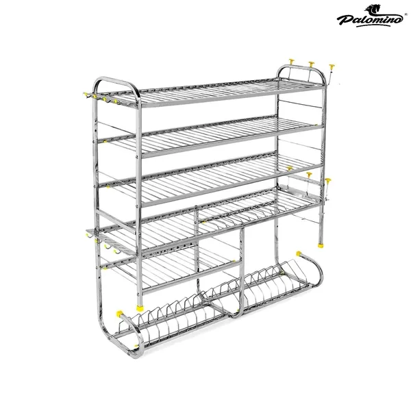Palomino_Wall_Mount_6_Shelf_Kitchen_Dish_Rack_|_Stainless_Steel_Utensil_Stand_with_Plate_&_Cutlery_Holder_(36_X_30_Inches)_|_Kitchen_Shelves_Organizer
