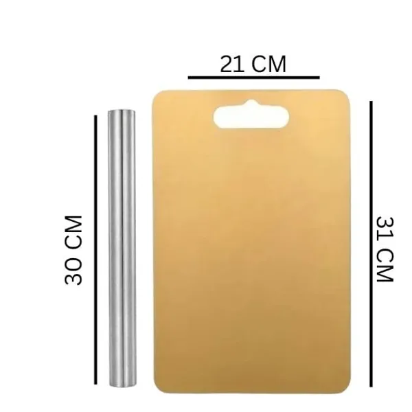 Stainless_Steel_Golden_Chopping_Board_&_(31X21)