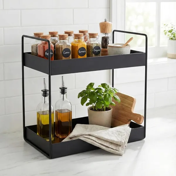 2-Tier_Metal_Standing_Spice_Rack_Storage_(Black)