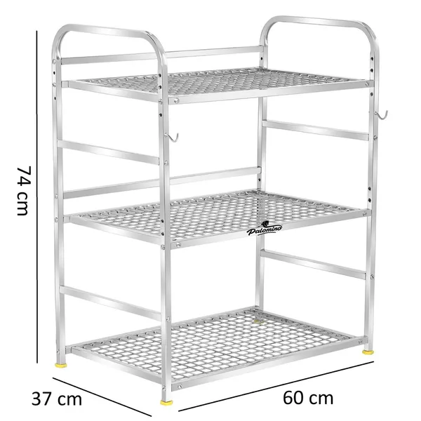 Kitchen_Microwave_Shelf,_Stand_Kitchen_Counter_Shelf_Organizer,_Microwave_Oven_Rack,_3_Tiers_with_2_Hooks_(75_x_38_x_11_cm,_Stainless_Steel,_Tiered_Shelf)