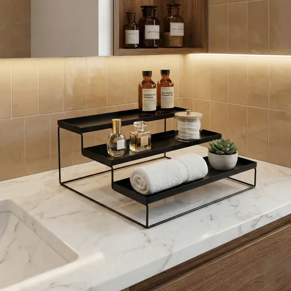 Palomino_3-Step_Kitchen_Countertop_Spice_Rack_Container_Utensil_Holder_Organizer_(Black)