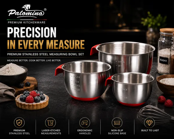 Palomino®_Stainless_Steel_Measuring_Bowl_Set_with_Engraved_Measurements_|_Precision_Kitchen_Prep_Bowls_with_Non-Slip_Silicone_Base_&_Ergonomic_Handles_|_Professional_Baking_&_Cooking_Essentials