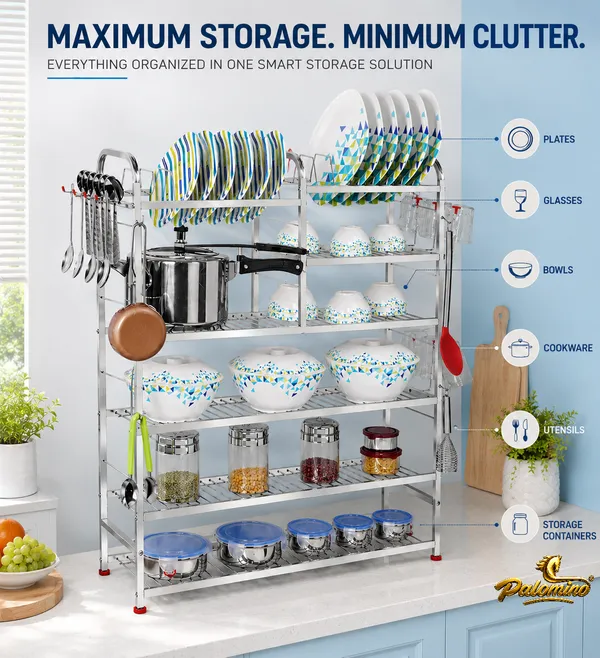 Wall_Mount_Kitchen_Utensils_Dish_Rack_(36_X_30_Inches,_Tiered_Shelf)
