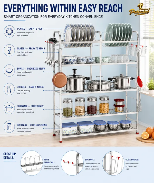 Wall_Mount_Kitchen_Utensils_Dish_Rack_(36_X_30_Inches,_Tiered_Shelf)