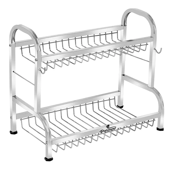 Stainless_Steel_Dish/Plate_Rack/Stand_(15X18_Inch_2_Layer_Kitchen_Tray)