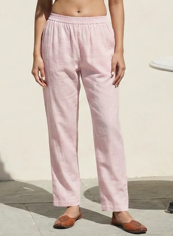 Pink_Cotton_Relaxed_High-Rise_Elasticated_Trousers_For_Women
