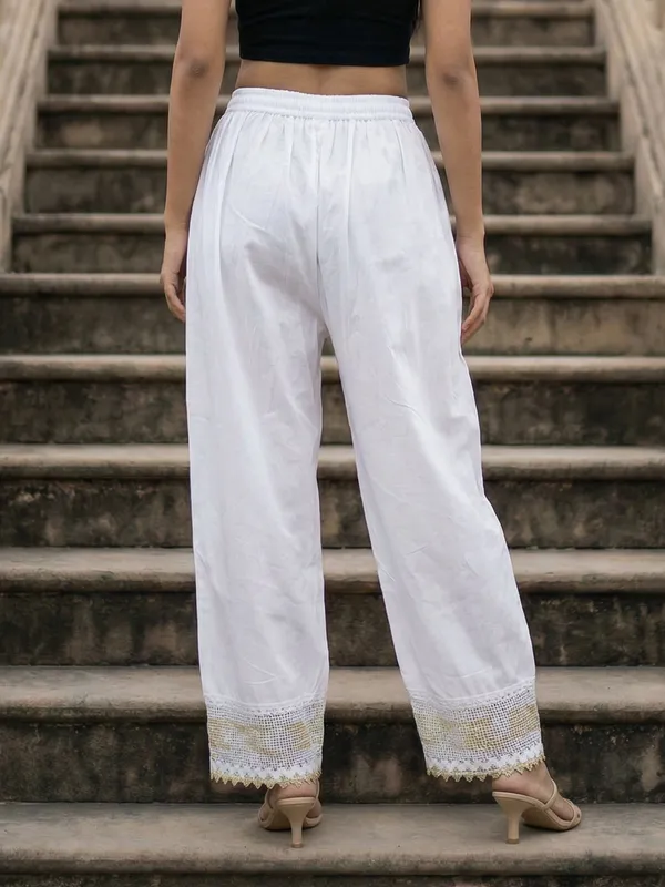 White_Golden_Lace_Pants