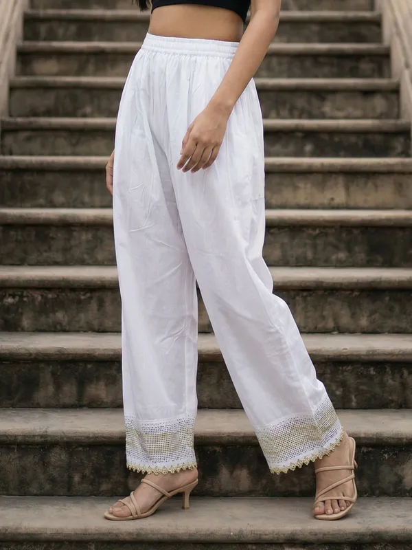 White_Golden_Lace_Pants