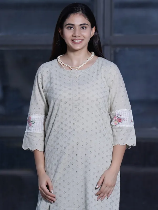 Brown_Cutwork_Embroidered_Cotton_Kurta_with_Cotton_Pant_-_Set_of_2_-_XXL