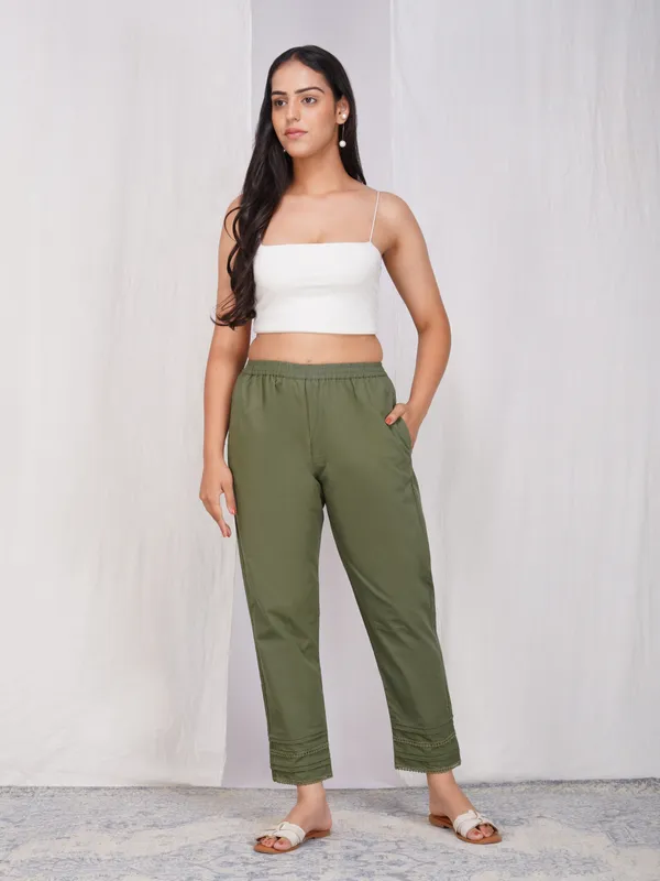 Green_Cotton_Relaxed_Mid-Rise_Lace_Hem_Trousers_For_Women