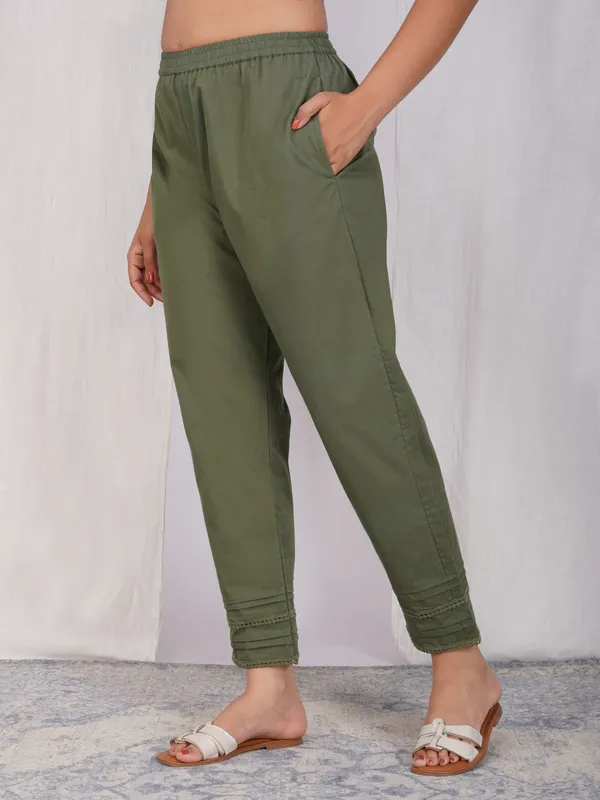 Green_Cotton_Relaxed_Mid-Rise_Lace_Hem_Trousers_For_Women