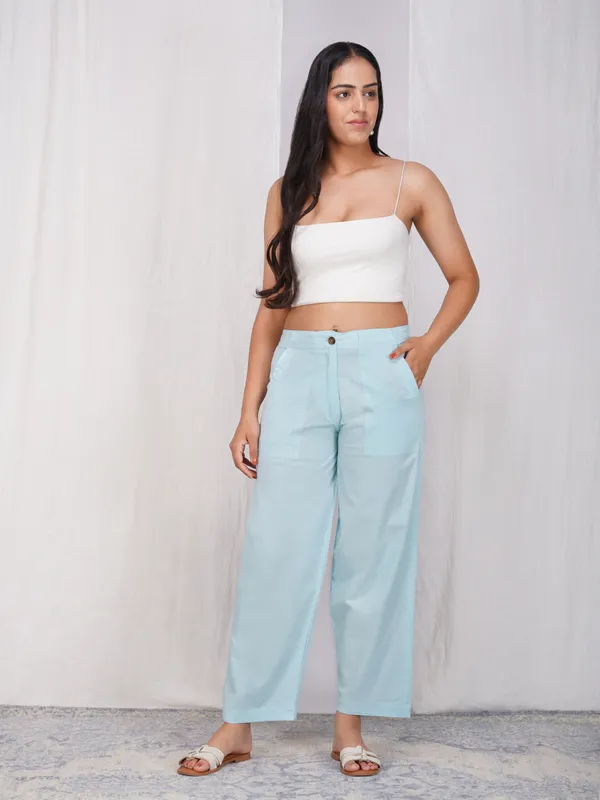 Powder_Blue_Cotton_Relaxed_Straight_Trouser_For_Women