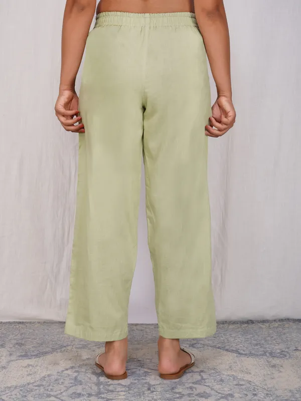 Green_Cotton_Comfort_Fit_Mid-rise_Formal_Trouser_For_Women
