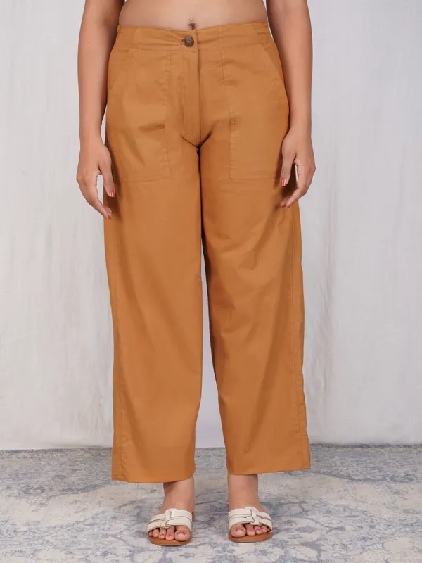 Mustard_Cotton_Comfort_Fit_Mid-rise_Formal_Trouser_For_Women