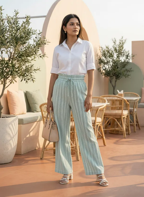 Green_Cotton_Comfort_Fit_High-rise_Formal_Trouser_For_Women