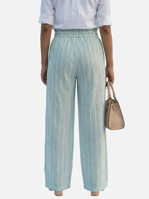 Green_Cotton_Comfort_Fit_High-rise_Formal_Trouser_For_Women