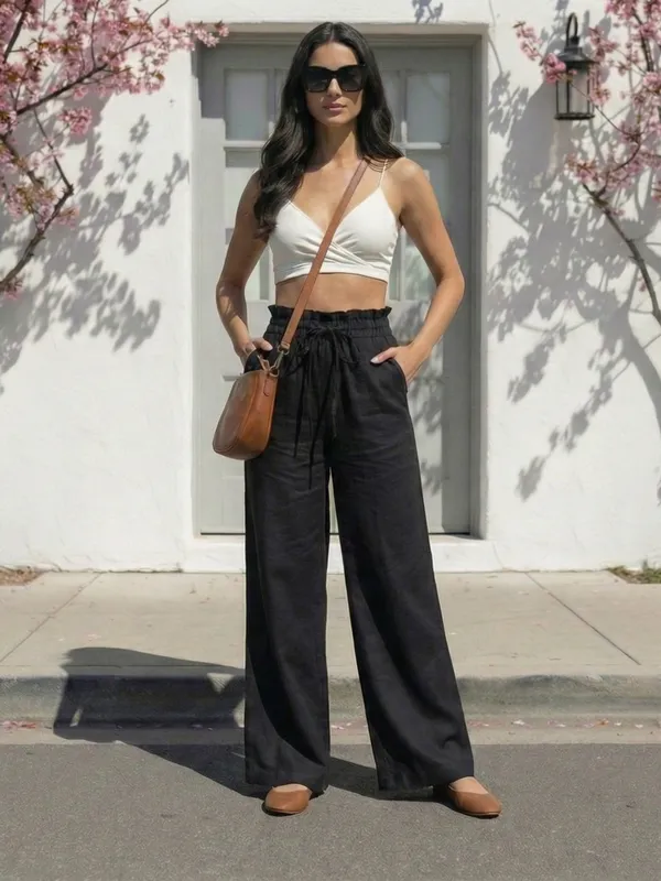 Black_Cotton_High-Rise_Straight_Leg_Trousers_For_Women