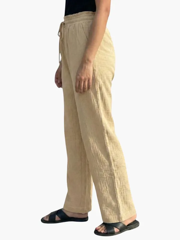 Walnut_Brown_Cotton_Relaxed_Wide_Leg_Drawstring_Trousers_For_Women